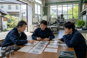 大田区の工場アパートで機械・工程・仲間まわしを評価する町工場M&A担当者